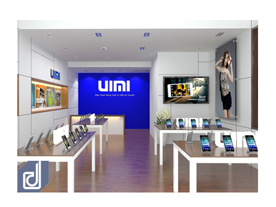 Thiết kế - Thi công nội thất cửa hàng điện thoại UIMI